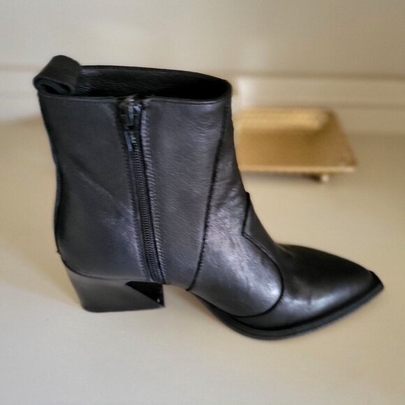 EMANUELE CRASTO Made in Italy Leather Booties with Studs women black-6.5 - Picture 6 of 9